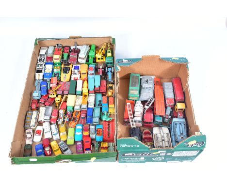 A QUANTITY OF UNBOXED AND ASSORTED PLAYWORN DIECAST VEHICLES, to include Corgi Toys Green Hornet's Black Beauty, No.268, Volk