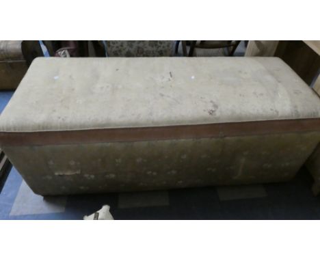 A Vintage Upholstered Ottoman, 115cm Long 