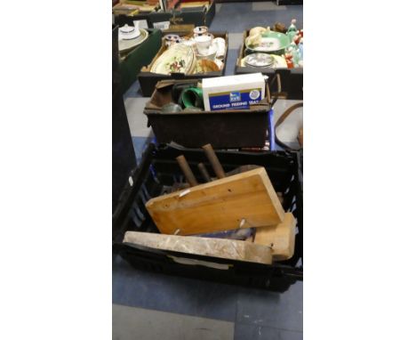 Two Work Bench Vices, Gardening Gloves, Pot Feet, Garden String etc 