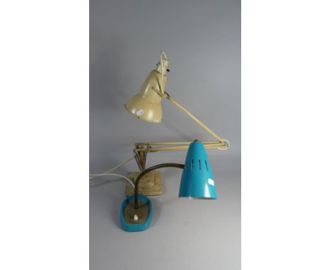 A Vintage Angle Poise Lamp Together with an Adjustable Reading or Desk Lamp 