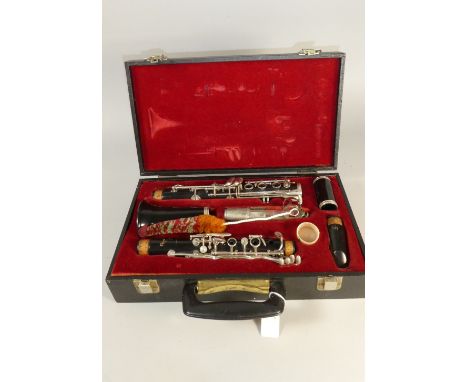 A Cased Bd Clarinet by Boosey and Hawkes, Model 2