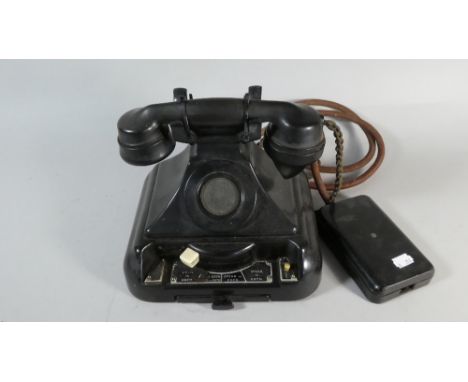 A Vintage Office Telephone with Switches to Speak to Exchange, Extension etc 24cm Wide