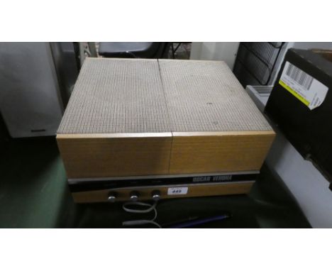 A Vintage Oscar Verona Record Player with Speakers