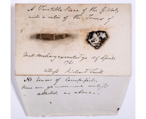 18th century execution for murder.- Mahony (Matthew, hanged for abetting the murder of Sir John Dinely Goodere Bart. at Brist