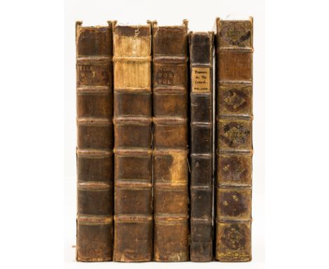 Tillotson (John) The Works, 3 vol., vol. 1 ninth edition, vol. 2 &amp; 3 fourth edition, engraved portrait frontispiece, vol.
