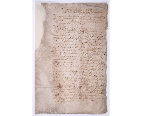 Parliamentary Privilege.- The protestations of the house of Commons entered into the Clerks book..., manuscript on paper, 1p.