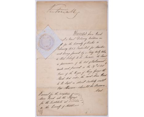 Victoria (Queen of the United Kingdom of Great Britain and Ireland, and Empress of India, 1819-1901) Pardon of various person