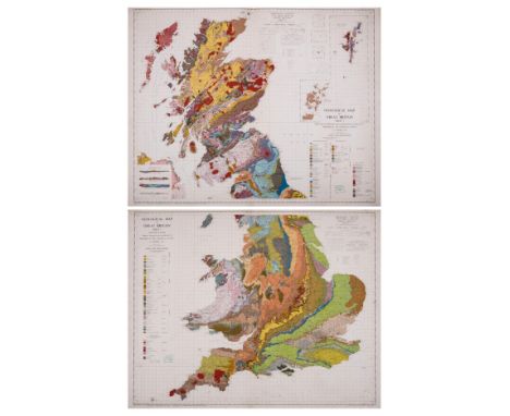 British Isles.- Geological Ordnance Survey.- Collection of 27 geological maps, from various editions, including two large she