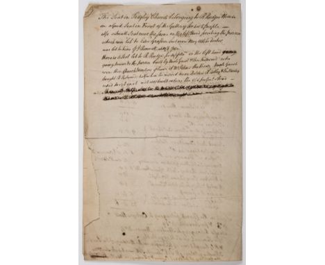 NO RESERVE 19th century inventories.- B. Rudge.- [Gibbons Family, of Sedgley, Dorset] Memo[randu]m Goods left at C[orbyn] Hal