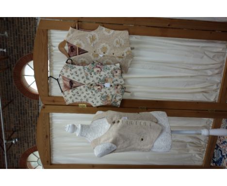 MULBERRY: Three ladies' vintage waistcoats fashioned in Mulberry floral fabric size 10-12
