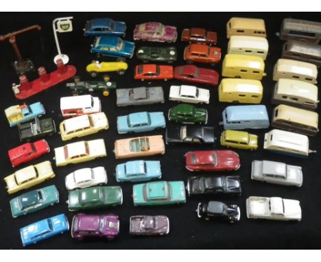 A COLLECTION OF LESNEY CARAVANS, similar vehicles and a collection of similar small scale model cars