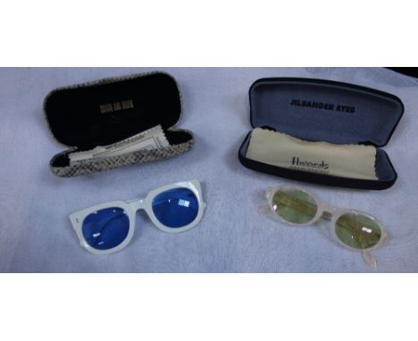 CUTLER &amp; GROSS: A pair of 1950's style lady's retro sunglasses and another similar by Jill Sander