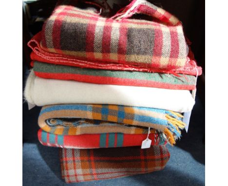 A COLLECTION OF VINTAGE BLANKETS, including a Welsh blanket and an Appalachian example