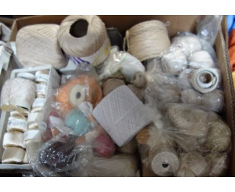 A LARGE QUANTITY OF VINTAGE CROCHET TWINE and similar