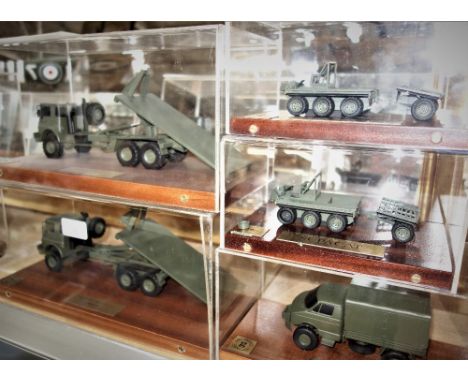 PROCUREMENT SERVICES INTERNATIONAL LTD; A SCALE MODEL OF A REYNOLDS BOUGHTON DROPS TRUCK in a perspex case on a teak base, an