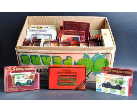 A large collection of approximately 30 assorted vintage Matchbox Models of Yesteryear / “ Y Series “ diecast model cars and o