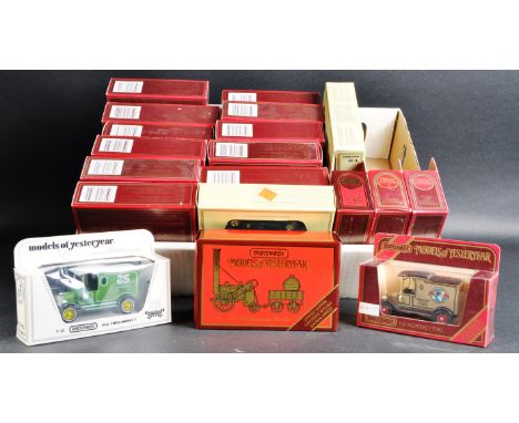 A large collection of approximately 30 assorted vintage Matchbox Models of Yesteryear / “ Y Series “ diecast model cars and o