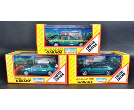 A collection of 3x assorted Dinkum Classics 1/43 scale diecast model Paradise Garage cars to include;&nbsp; Ford Falcon" AU "