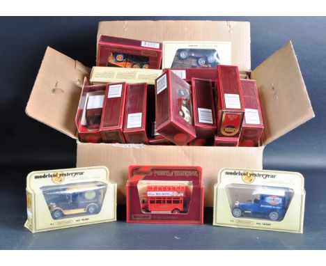 A large collection of approximately 30 assorted vintage Matchbox Models of Yesteryear / “ Y Series “ diecast model cars and o