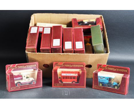 A large collection of approximately 30 assorted vintage Matchbox Models of Yesteryear / “ Y Series “ diecast model cars and o