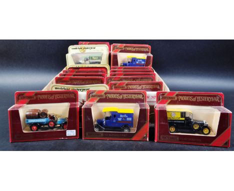 A large collection of approximately 30 assorted vintage Matchbox Models of Yesteryear / “ Y Series “ diecast model cars and o