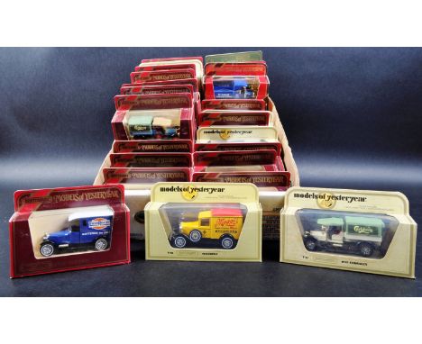 A large collection of approximately 30 assorted vintage Matchbox Models of Yesteryear / “ Y Series “ diecast model cars and o