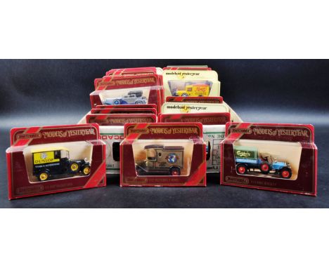 A large collection of approximately 30 assorted vintage Matchbox Models of Yesteryear / “ Y Series “ diecast model cars and o