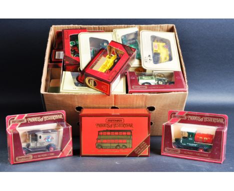 A large collection of approximately 30 assorted vintage Matchbox Models of Yesteryear / “ Y Series “ diecast model cars and o