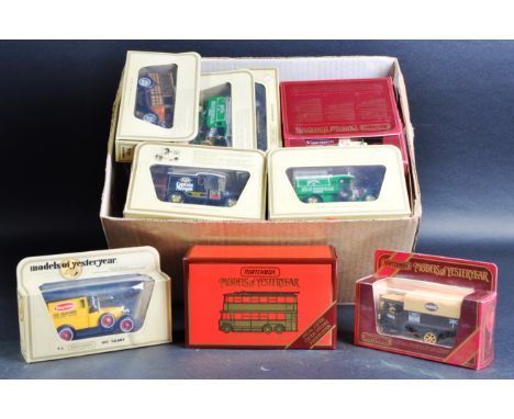 A large collection of approximately 30 assorted vintage Matchbox Models of Yesteryear / “ Y Series “ diecast model cars and o