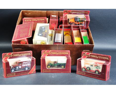 A large collection of approximately 30 assorted vintage Matchbox Models of Yesteryear / “ Y Series “ diecast model cars and o