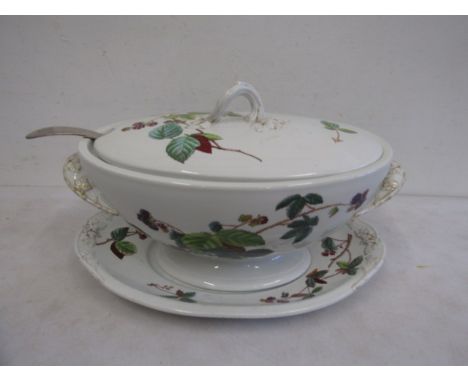 Antique Copeland Spode large tureen with dish and ladle 35cmL no damage