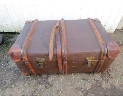 A vintage banded trunk
