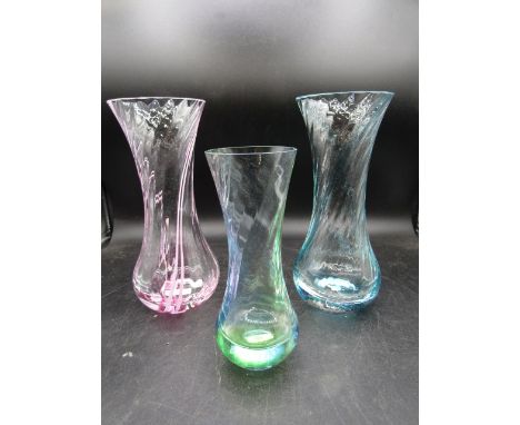 Caithness&nbsp; vases 23cm and 20cm H