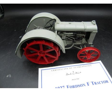 Danbury Mint Fordson F tractor model with certs and box