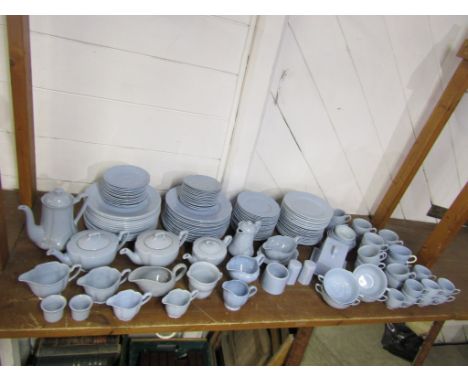 Large amount of light blue ceramic tableware&nbsp;