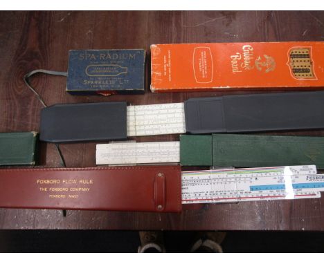 cased rulers, cribbage board and spaklets