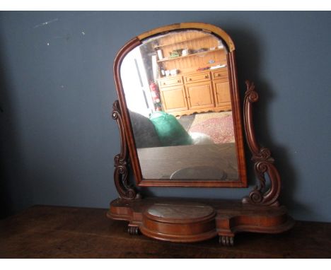 Vintage mahogany swing mirror a/f