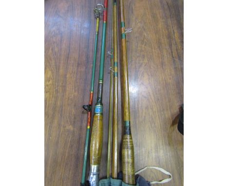 A vintage boat rod and split cane rod