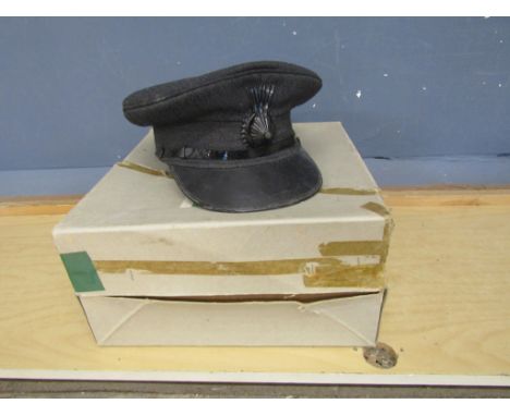 Vintage Moss Bros chauffeurs cap in box&nbsp;