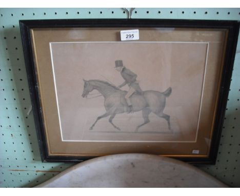 An equestrian portrait depicting the Marquess of Westmorland, lithograph.