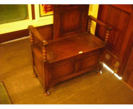 An oak monks bench.