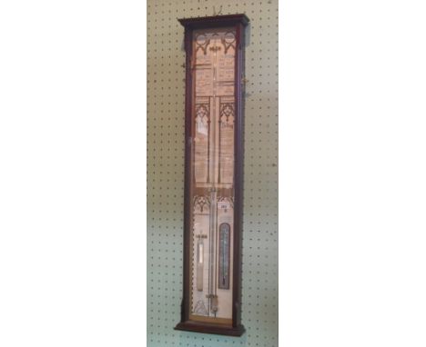 A reproduction Admiral Fitzroy's barometer, 97cm high.