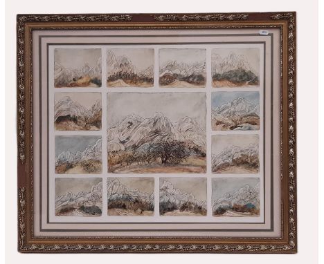 Joseph Bayol (b.1931) - 13 plates of mountainous landscapes (1975), etchings in colours, signed and dated in print to the cen
