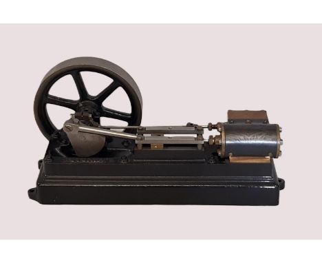 Stationary model of a horizontal steam Mill Engine assembled from Stuart Turner kit, with instructions 