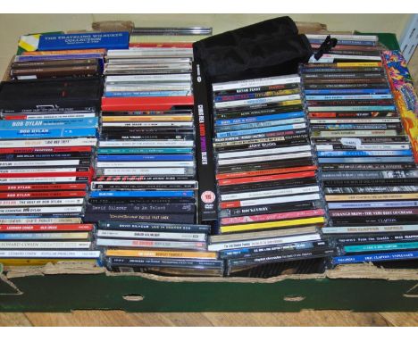 A large quantity of CDs (Eric Clapton, Bob Dylan, Leonard Cohen and others including language learning - 150+) plus  35 LPs (