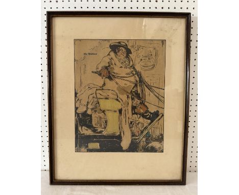 William Nicholson (1872-1949) - 'Mr. Weller', illustration from 'Characters of Romance', print in colours, frame dimensions: 