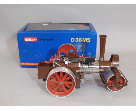 'Old Smoky' live steam roller / traction engine D36MS by Wilesco in original box 