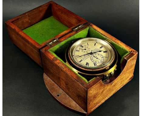 Thomas Mercer two day marine chronometer, 4" silvered dial signed Thomas Mercer, maker to the Admiralty, Indian Colonial and 