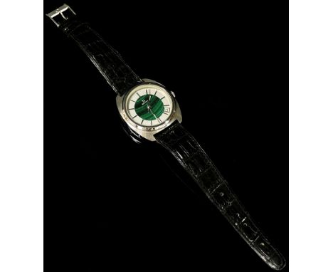 Zenith: A gentleman’s scarce automatic electronic wristwatch, with silvered chapter ring, baton numerals, luminous hands and 