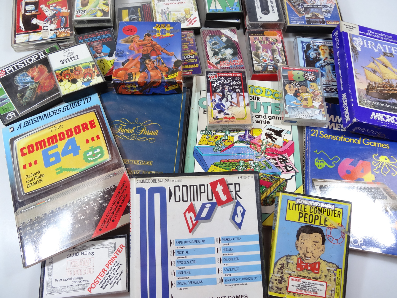 Various retro computer cassette games, to include Masteronic Commodore